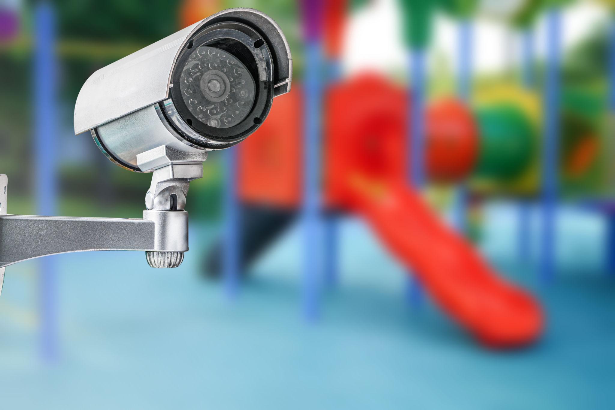 CCTV monitored daycare classroom for child safety